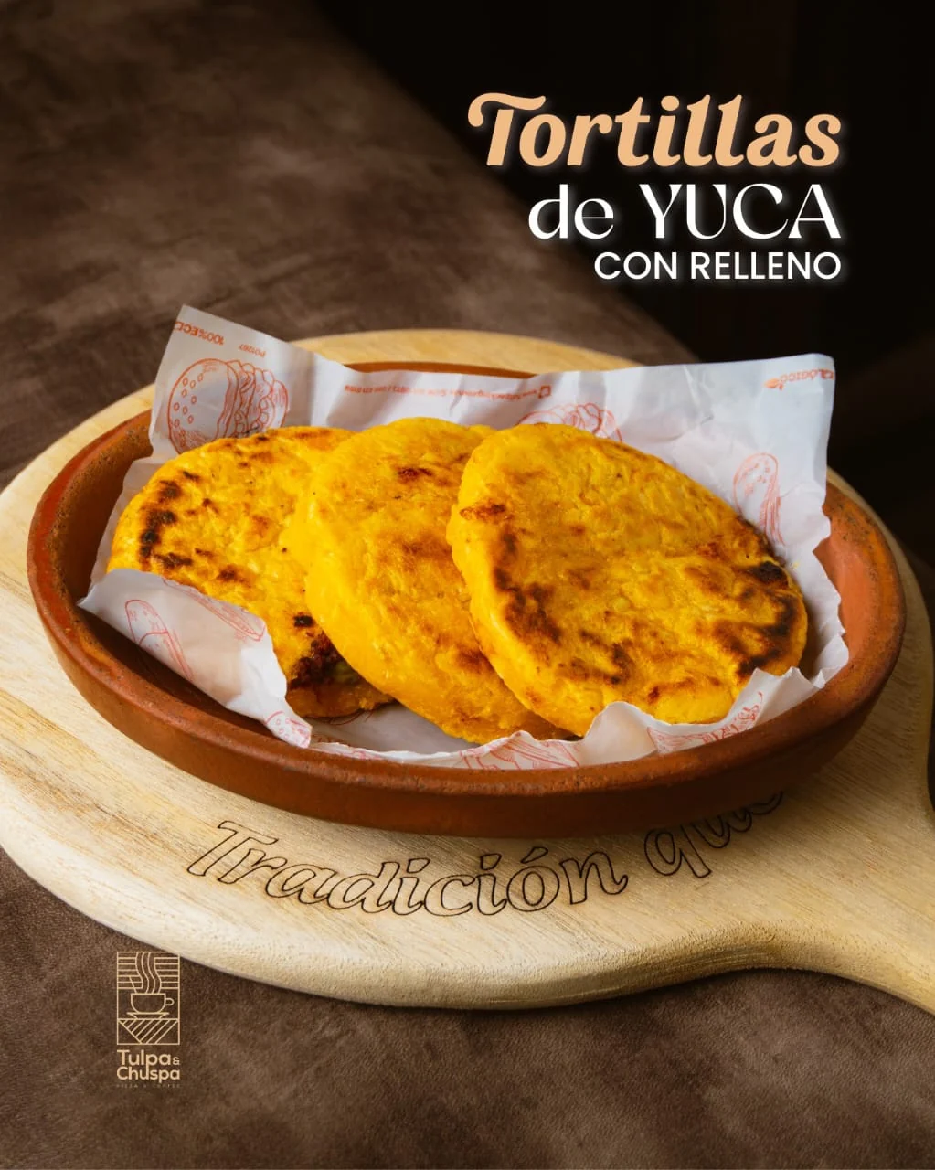 Tortillas de yuca rellenas